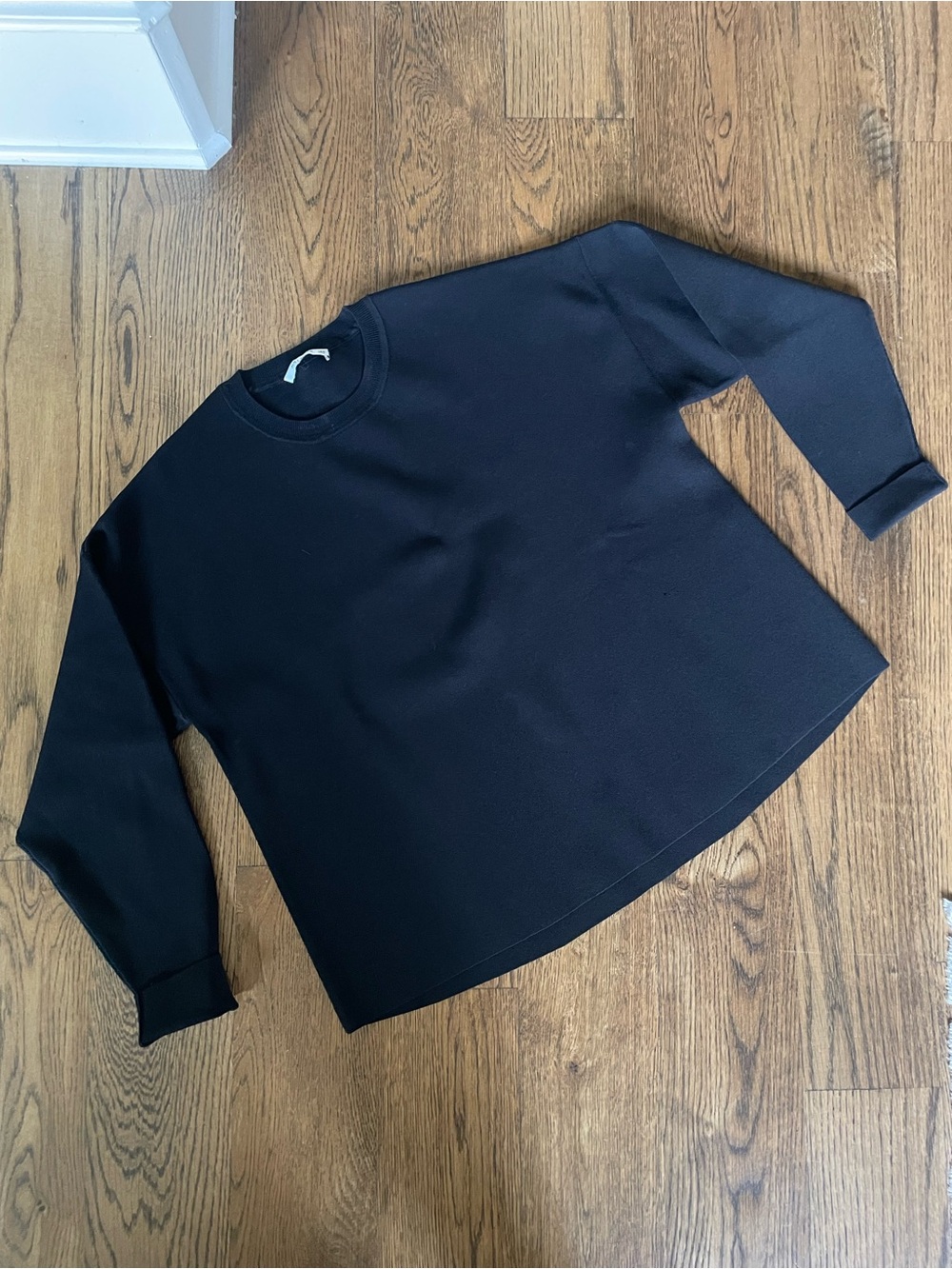 MM Lafleur Women's Black Oversize Crewneck Sweater - Classic Long Sleeve
